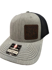 Rick Roll QR Code Leather Patch Hat