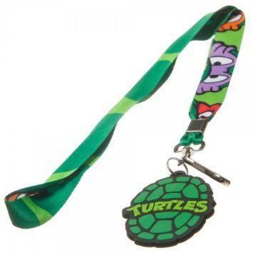 TMNT Ninja Turtle Lanyard Keychain Holder w/ Bonus Charm & ID Holder