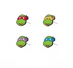 Teenage Mutant Ninja Turtles Faces 4 Stud Earrings