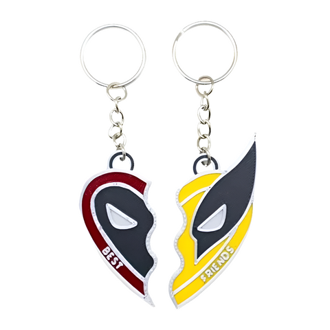Deadpool Wolverine Best Friends Keychain