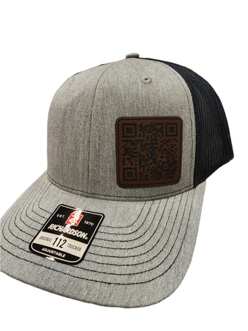 Rick Roll QR Code Leather Patch Hat