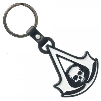 Assassins Creed 4 IV Black Flag Logo Metal Keychain Keyring Bag Zipper Pull