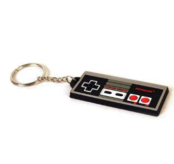 Nintendo Original NES Controller Rubber Keychain Key Ring