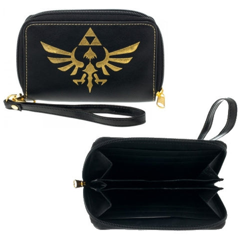 Zelda Logo Black Zip Around Wallet